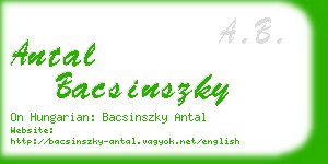 antal bacsinszky business card